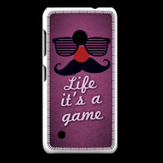 Coque Nokia Lumia 530 Life It's a game Rose ZG