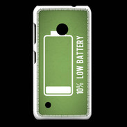 Coque Nokia Lumia 530 Low Battery vert ZG