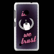 Coque Nokia Lumia 530 In anonymous We trust Rouge ZG