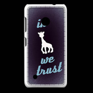 Coque Nokia Lumia 530 In Girafe We trust Bleu ZG