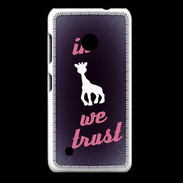 Coque Nokia Lumia 530 In Girafe We trust Rouge ZG