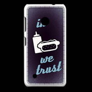 Coque Nokia Lumia 530 In Junk We trust Bleu ZG