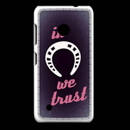 Coque Nokia Lumia 530 In Luck We trust Rouge ZG