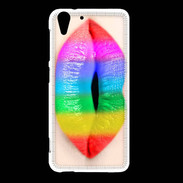 Coque HTC Desire Eye Bouche Arc en Ciel