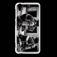 Coque HTC Desire Eye Pompiers en noir et blanc