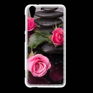 Coque HTC Desire Eye Rose et Galet Zen