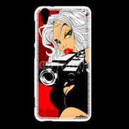 Coque HTC Desire Eye Femme blonde tueuse 50