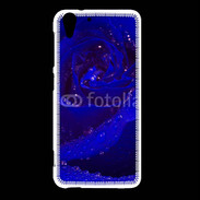 Coque HTC Desire Eye Fleur rose bleue