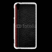 Coque HTC Desire Eye Effet cuir noir et rouge