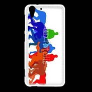 Coque HTC Desire Eye Illustration mêlée de rugby