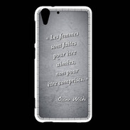 Coque HTC Desire Eye Femmes comprises Noir Citation Oscar Wilde