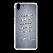 Coque HTC Desire Eye La musique Bleu Citation Oscar Wilde