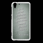Coque HTC Desire Eye Quart d'heure vert Citation Oscar Wilde