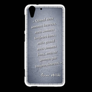 Coque HTC Desire Eye Bons heureux Bleu Citation Oscar Wilde