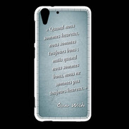 Coque HTC Desire Eye Bons heureux Turquoise Citation Oscar Wilde