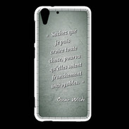 Coque HTC Desire Eye Croire Vert Citation Oscar Wilde