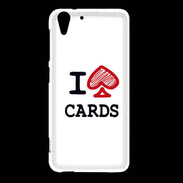 Coque HTC Desire Eye I love Cards spade