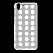 Coque HTC Desire Eye pois gris & blanc