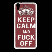 Coque HTC Desire Eye Keep Calm Fuck Off Brique