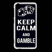 Coque HTC Desire Eye Keep Calm Gamble Noir