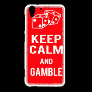 Coque HTC Desire Eye Keep Calm Gamble Rouge