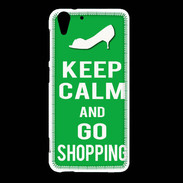 Coque HTC Desire Eye Keep Calm Go Shopping Vert