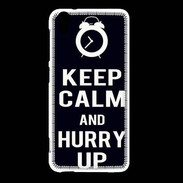 Coque HTC Desire Eye Keep Calm Hurry up Noir