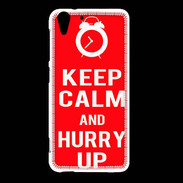 Coque HTC Desire Eye Keep Calm Hurry up Rouge