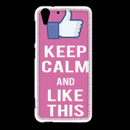 Coque HTC Desire Eye Keep Calm Like This Rose