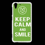 Coque HTC Desire Eye Keep Calm Smile Vert