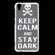 Coque HTC Desire Eye Keep Calm Stay dark Gris