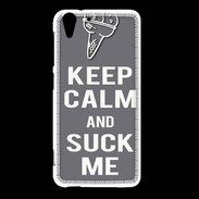 Coque HTC Desire Eye Keep Calm Suck me Gris