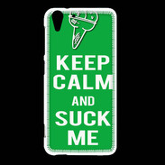 Coque HTC Desire Eye Keep Calm Suck me Vert