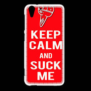 Coque HTC Desire Eye Keep Calm Suck me Rouge