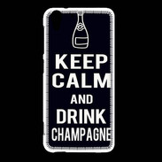 Coque HTC Desire Eye Keep Calm Drink champagne Noir