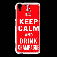 Coque HTC Desire Eye Keep Calm Drink champagne Rouge