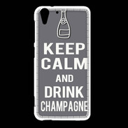 Coque HTC Desire Eye Keep Calm Drink champagne Gris