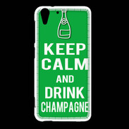 Coque HTC Desire Eye Keep Calm Drink champagne Vert