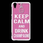 Coque HTC Desire Eye Keep Calm Drink champagne Rose