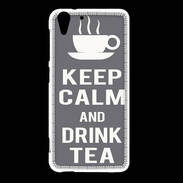 Coque HTC Desire Eye Keep Calm Drink Tea Gris