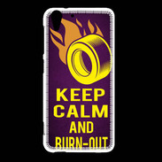 Coque HTC Desire Eye Keep Calm and Burn Out violet
