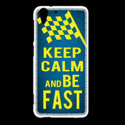Coque HTC Desire Eye Keep Calm and Be Fast Bleu