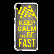 Coque HTC Desire Eye Keep Calm and Be Fast Gris