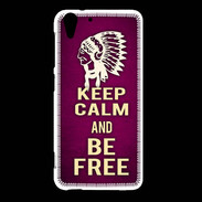 Coque HTC Desire Eye Keep Calm and Be Free Rose