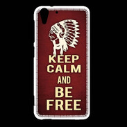 Coque HTC Desire Eye Keep Calm and Be Free Rouge