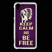Coque HTC Desire Eye Keep Calm and Be Free Violet