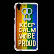 Coque HTC Desire Eye Keep Calm and Be proud Women Gay