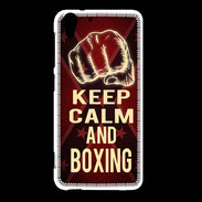 Coque HTC Desire Eye Keep Calm and Boxing Rouge