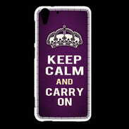 Coque HTC Desire Eye Keep Calm and Carry on Violet