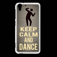Coque HTC Desire Eye Keep Calm and Dance Gris